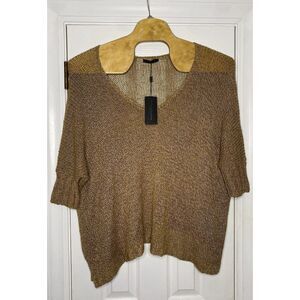 Donna Karan New York Oversized Sweater Paper Bag Small Linen Silk New‎ Read